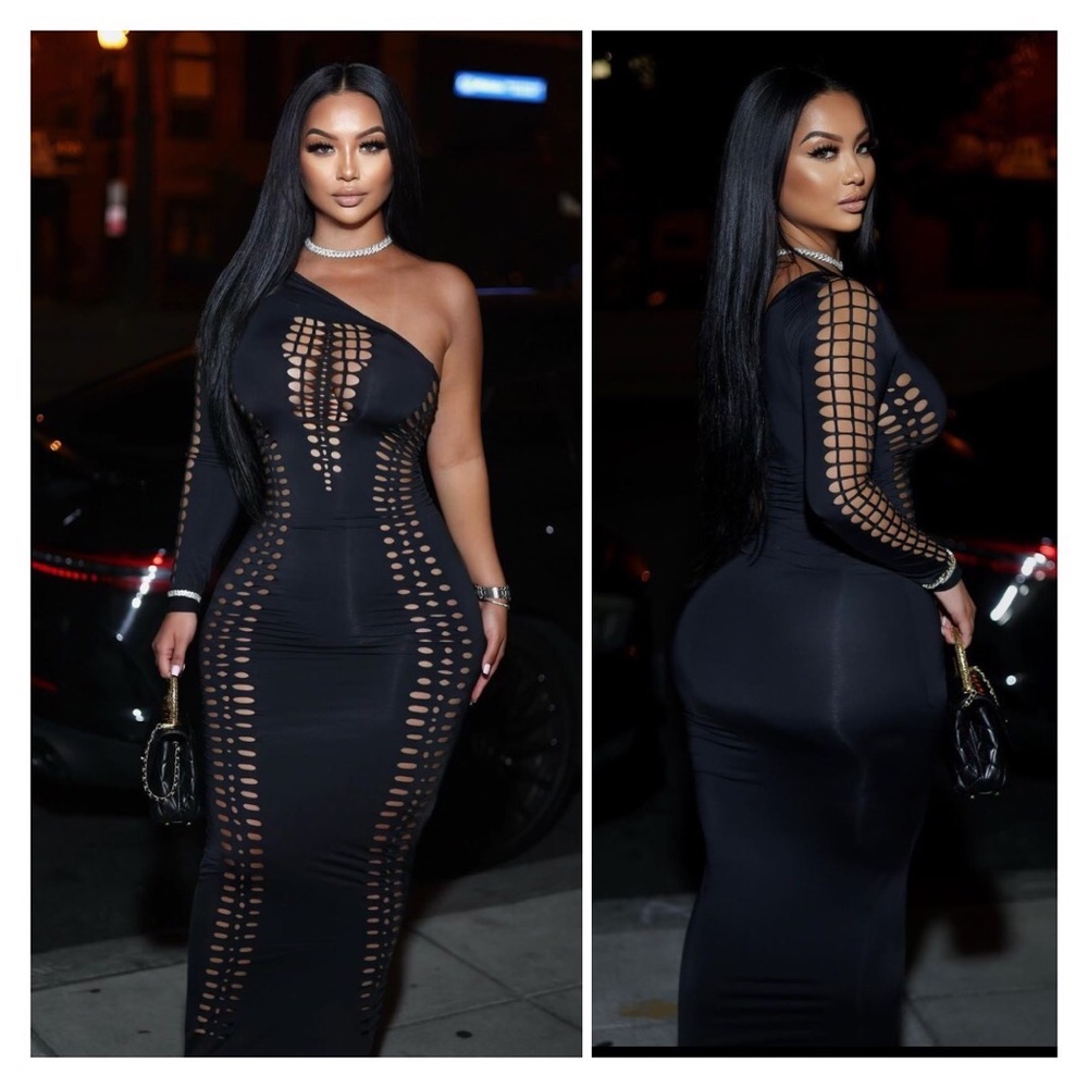 Diamond Cutout Maxi Dress